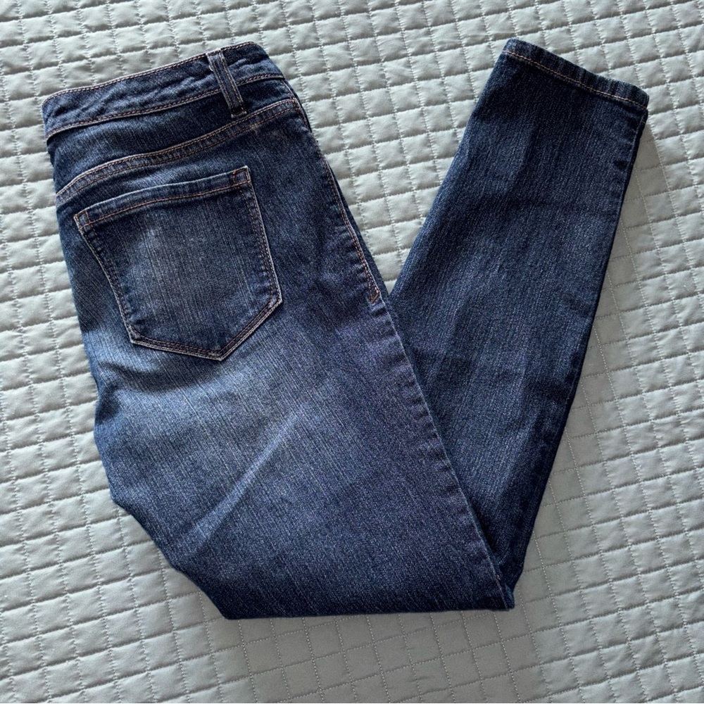 Nine West Womens Jeans 4/27 Cigarette Fit Skinny Leg Dark Wash - (D2025B)